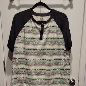 Route 66 Black and White Patterned Shirt